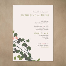 Load image into Gallery viewer, GRADUATION ANNOUNCEMENTS | CORAL FLORAL Bushel & Peck Paper