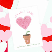 Load image into Gallery viewer, SEED PAPER FAVORS | LET LOVE GROW - HEART