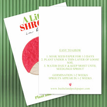 Load image into Gallery viewer, SEED PAPER FAVORS | SHROOM IN BLOOM Bushel & Peck Paper