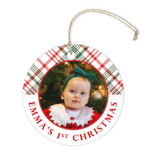 Load image into Gallery viewer, HOLIDAY ORNAMENT | WHITE PLAID Bushel & Peck Paper