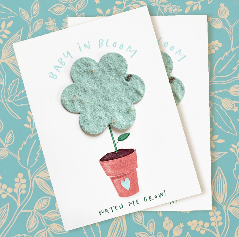 flower seed greeting cards SEED PAPER FAVORS