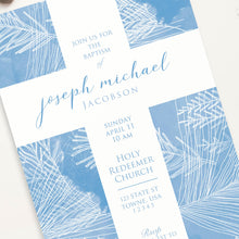 Load image into Gallery viewer, Birth Announcement BAPTISM INVITATIONS | BLUE CROSS freeshipping - Bushel &amp; Peck Paper
