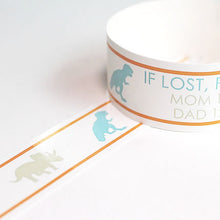 Load image into Gallery viewer, Custom Vinyl ID Bands - Set of 12 Dinosaur Bracelets