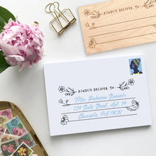 Load image into Gallery viewer, ADDRESSING STAMP | WILDFLOWER TEMPLATE by Bushel & Peck Paper
