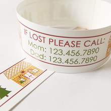 Load image into Gallery viewer, Custom Vinyl ID Bands - Set of 12 Gingerbread House Bracelets