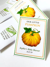 Load image into Gallery viewer, Baby Shower Seed-Favors™ - OUR LITTLE PUMPKIN SEED PACKET FAVORS