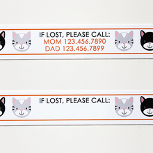 Load image into Gallery viewer, Custom Vinyl ID Bands - Set of 12 Kitty Bracelets