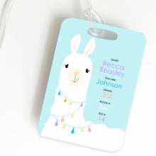 Load image into Gallery viewer, LUGGAGE TAG | Llama - Bag Tags by Bushel & Peck Paper - Custom Printed Back Pack Tag 16.00
