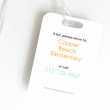 Load image into Gallery viewer, Bushel & Peck Paper LUGGAGE TAG | SNOWMAN - school back