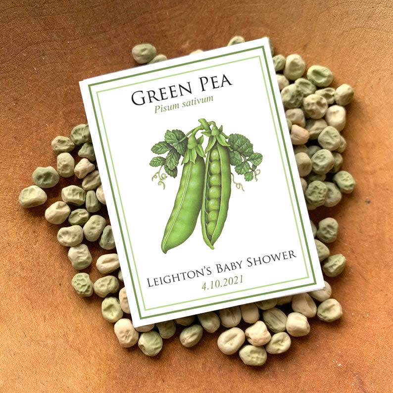 SEED FAVORS  PEA IN A POD freeshipping - Bushel & Peck Paper