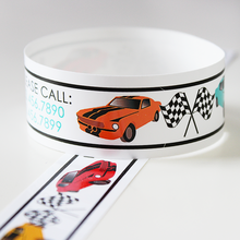 Load image into Gallery viewer, Custom Vinyl ID Bands - Set of 12 Race Car Bracelets
