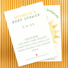 Load image into Gallery viewer, Ray of Sunshine | Plantable Seed Paper Baby Shower Favors | Wild Flower by Bushel &amp; Peck Paper
