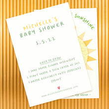 Load image into Gallery viewer, Ray of Sunshine | Plantable Seed Paper Baby Shower Favors | Wild Flower by Bushel & Peck Paper