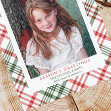 Load image into Gallery viewer, Holiday Photo Cards - Plaid Season's Greetings freeshipping - Bushel & Peck Paper