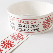 Load image into Gallery viewer, Custom Vinyl ID Bands - Set of 12 Snowflake Bracelets