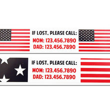 Load image into Gallery viewer, Custom Vinyl ID Bands - Set of 12 Stars & Stripes Bracelets