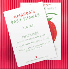 Load image into Gallery viewer, PARTY SEEDS™ | BERRY SWEET BABY - Bushel & Peck Paper - Custom Seed Paper Baby Shower Party Favors set of 10 - 18.00