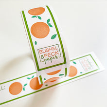 Load image into Gallery viewer, ID BANDS | ORANGE BLOSSOM - Bushel & Peck Paper - Custom Printed Travel bracelets for kids and adults - set of 12 - 20.00