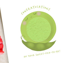 Load image into Gallery viewer, Baby Shower Greeting Card - Seed Paper Card - Sweet Pea to Be by Bushel & Peck Paper