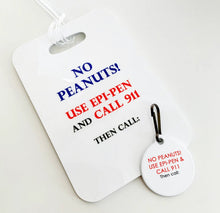 Load image into Gallery viewer, MEDICAL TAG SET | PEANUT ALLERGY Bushel &amp; Peck Paper
