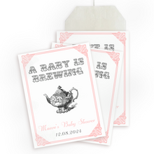 Load image into Gallery viewer, TEA FAVORS ENVELOPES | BABY IS BREWING Bushel &amp; Peck Paper
