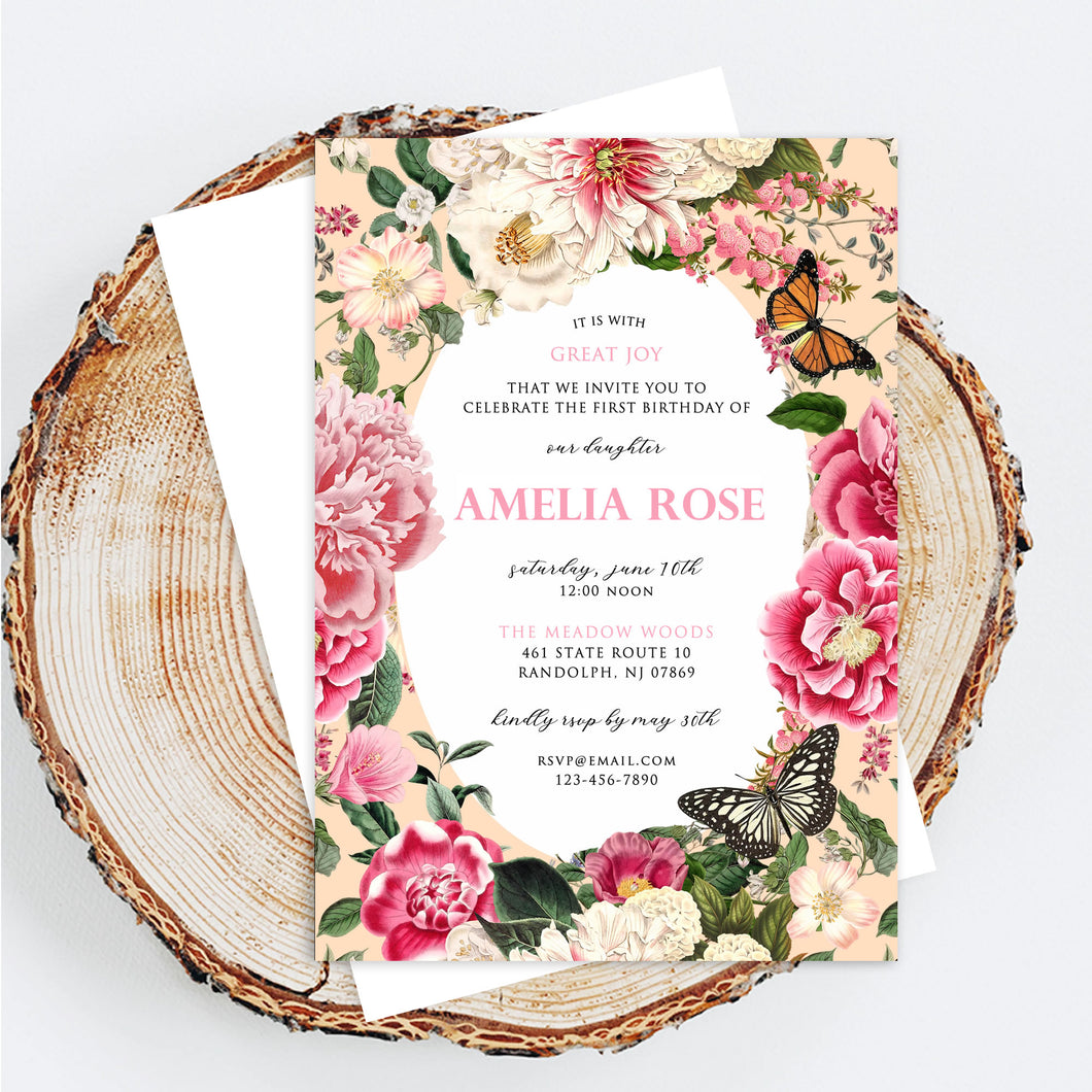 INVITATIONS | BUTTERFLY FLORAL