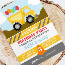 Load image into Gallery viewer, INVITATIONS | DUMP TRUCK Bushel &amp; Peck Paper
