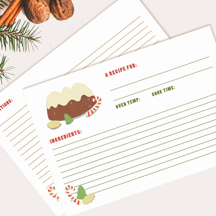 RECIPE CARDS | FRUIT CAKE Bushel & Peck Paper