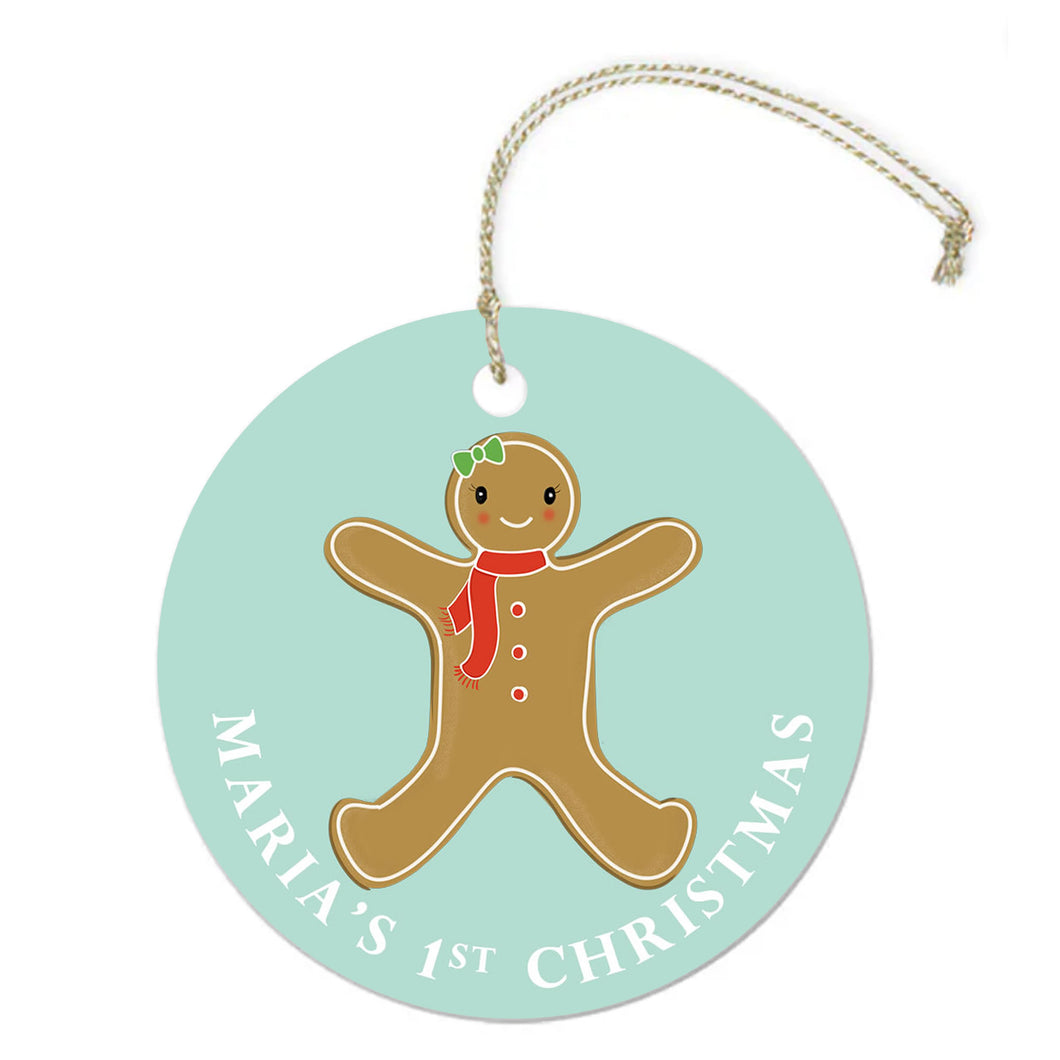 HOLIDAY ORNAMENT | GINGERBREAD GIRL - Bushel & Peck Paper Holiday 20.00