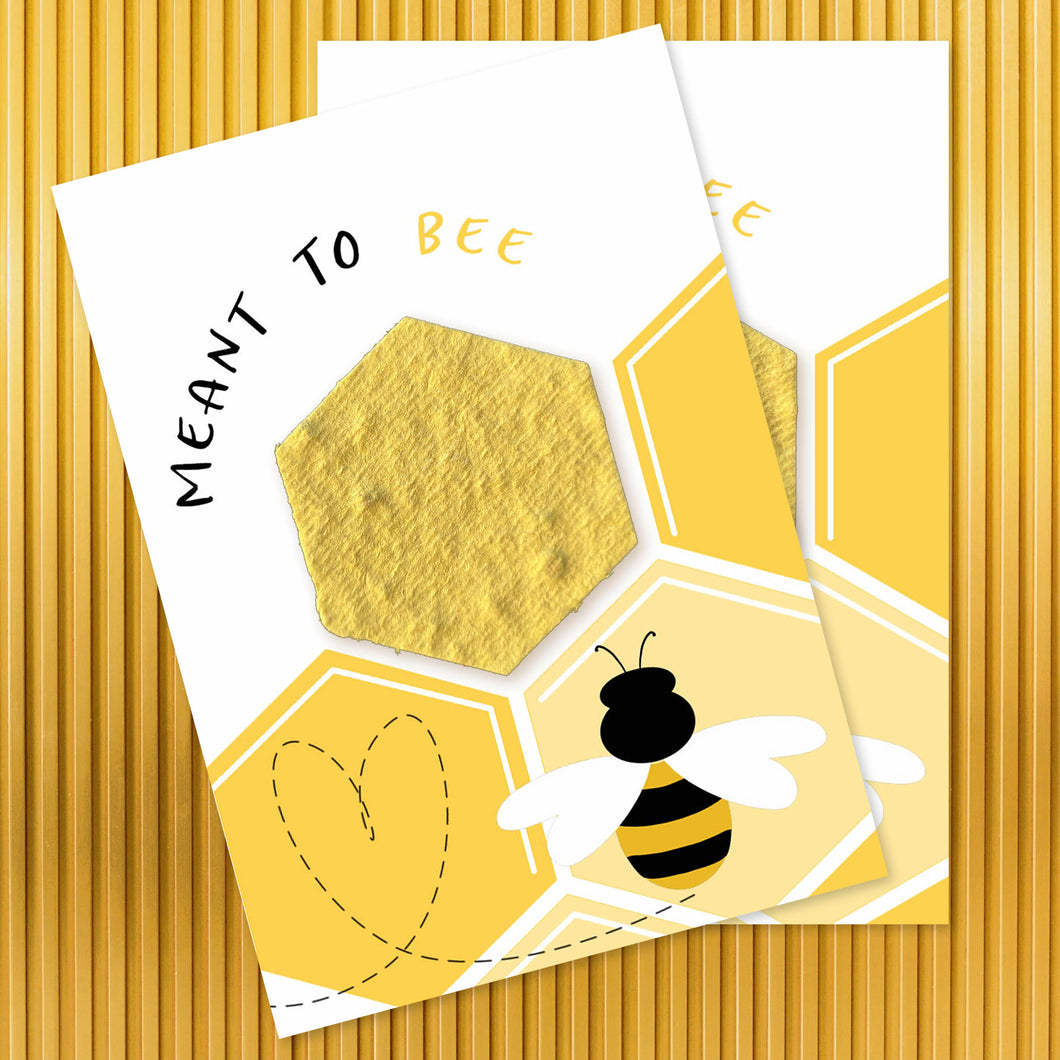 PARTY SEEDS™ | MEANT TO BEE - Bushel & Peck Paper - Custom Seed Paper Party Favors set of 10 - 18.00