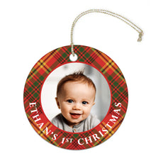 Load image into Gallery viewer, HOLIDAY ORNAMENT | RED PLAID Bushel &amp; Peck Paper
