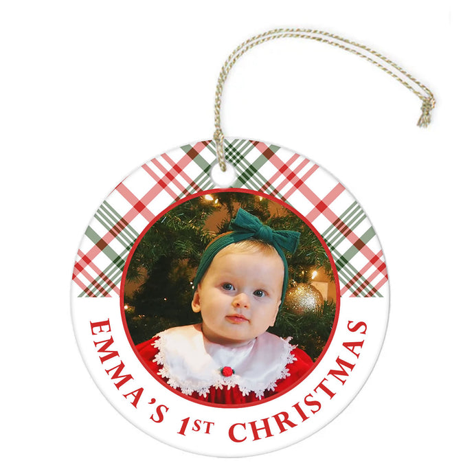 HOLIDAY ORNAMENT | WHITE PLAID Bushel & Peck Paper