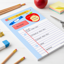 Load image into Gallery viewer, Back to School Note Pad Bushel &amp; Peck Paper
