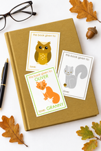 Load image into Gallery viewer, Woodland bookplates flat-lay Pinterest image
