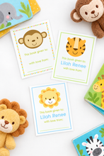 Load image into Gallery viewer, Zoo bookplates with accurate product colors
