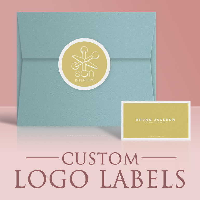 Custom Logo Labels freeshipping - Bushel & Peck Paper