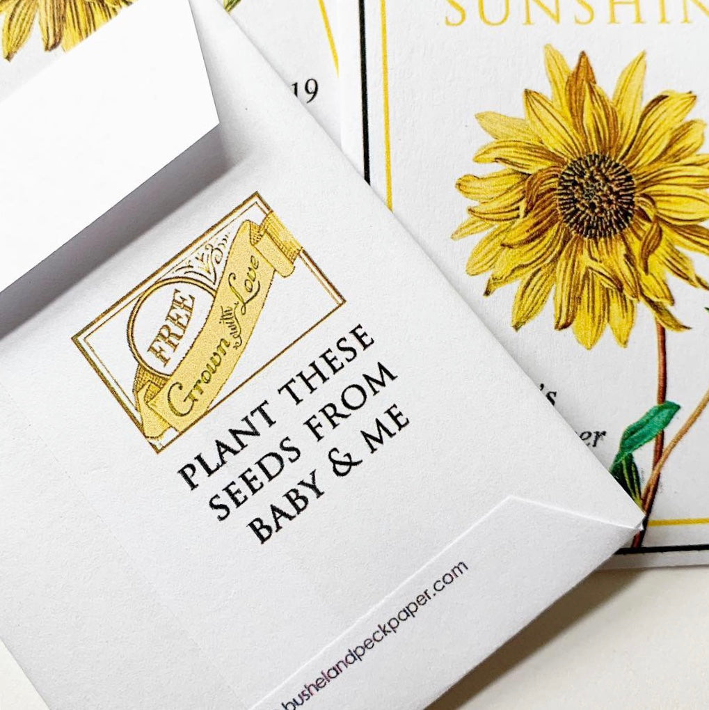 SEED FAVORS RAY OF SUNSHINE freeshipping Bushel Peck Paper