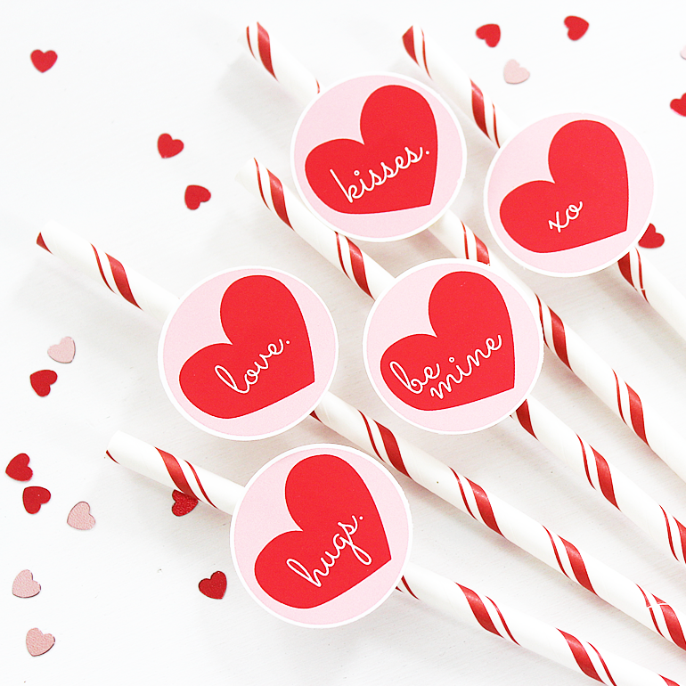 PRINTABLE Valentine Rounds freeshipping - Bushel & Peck Paper