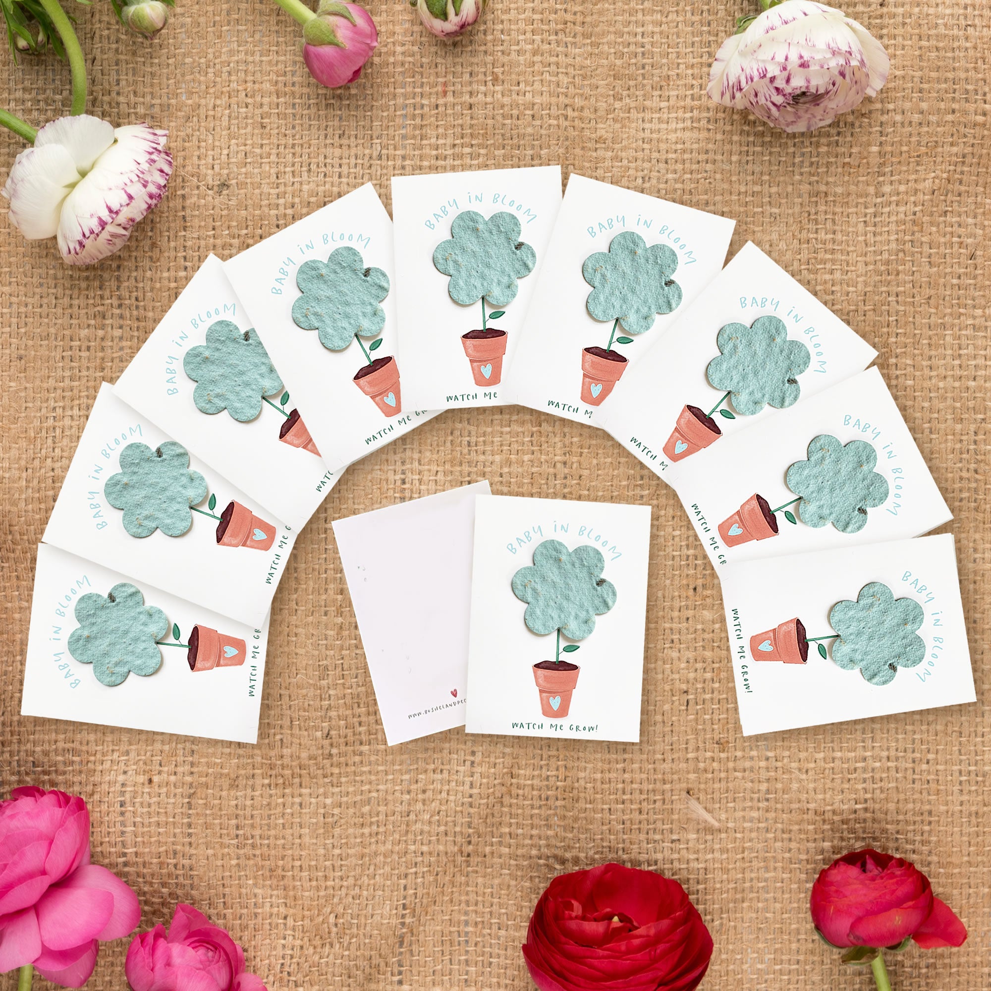 flower seed paper favors Baby Shower Seeds™ | Plantable Seed Paper Favors | Wild Flower