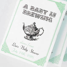 Load image into Gallery viewer, Par-Tea Favors™ - BABY IS BREWING freeshipping - Bushel &amp; Peck Paper
