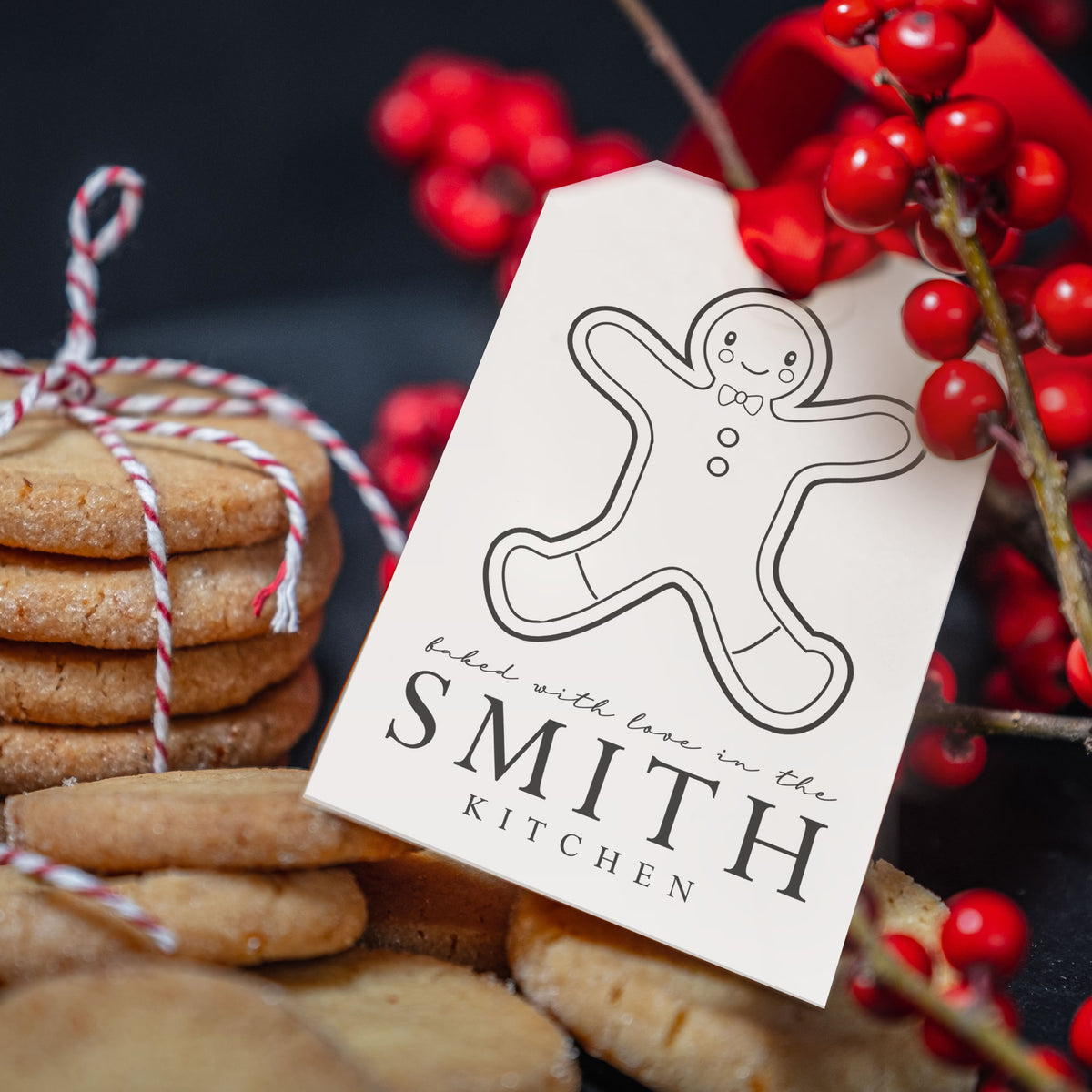 CUSTOM HOLIDAY BAKING STAMP | GINGERBREAD MAN by Bushel & Peck Paper