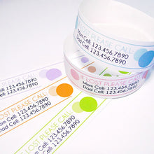 Load image into Gallery viewer, Custom Vinyl ID Bands - Set of 12 Polka Dot Bracelets
