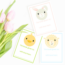 Load image into Gallery viewer, Custom Bookplates - Set of 12 Personalized Spring Critters Book Labels
