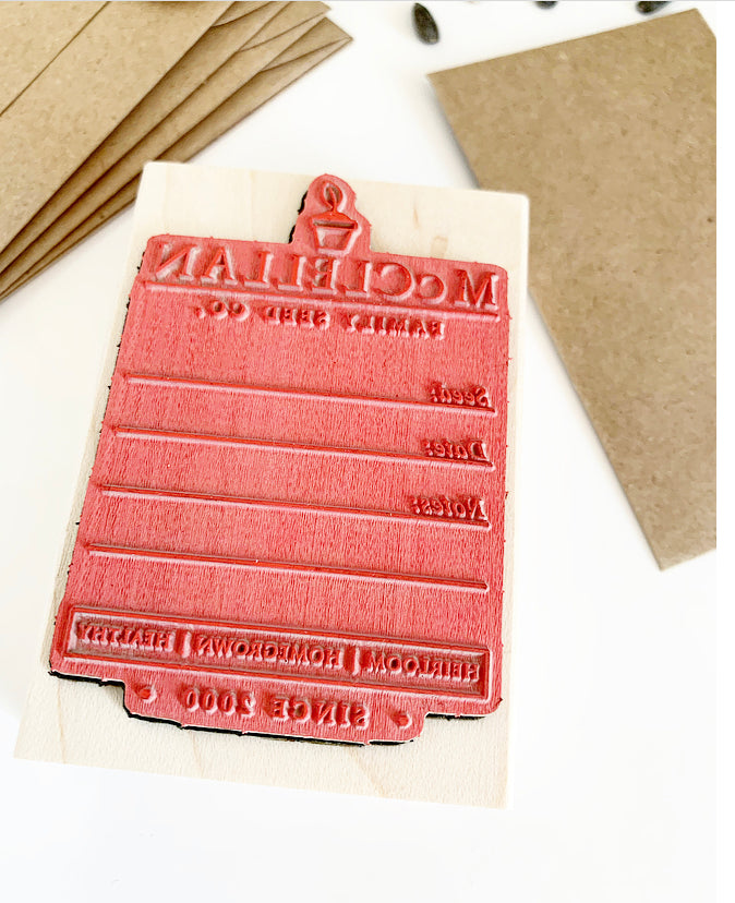CUSTOM GARDEN STAMP - Personalized Rubber Stamp Kit – Bushel & Peck Paper