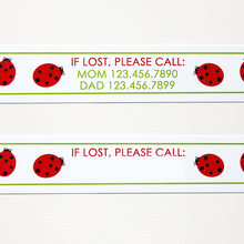 Load image into Gallery viewer, Custom Vinyl ID Bands - Set of 12 Ladybug Bracelets  
