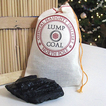 Holiday Bag - Lump O Coal Bag - SALE freeshipping - Bushel & Peck Paper