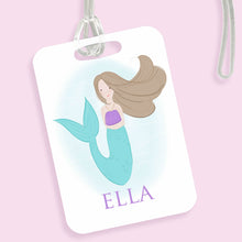 Load image into Gallery viewer, Bushel &amp; Peck Paper LUGGAGE TAG | MERMAID - front
