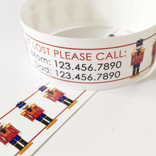 Load image into Gallery viewer, Custom Vinyl ID Bands - Set of 12 Nutcracker Bracelets
