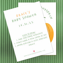 Load image into Gallery viewer, PARTY SEEDS™ | LITTLE PUMPKIN Baby Shower Favors by Bushel &amp; Peck Paper
