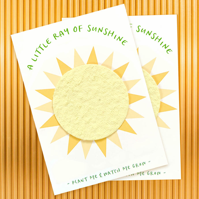 Ray of Sunshine | Plantable Seed Paper Baby Shower Favors | Wild Flower by Bushel & Peck Paper